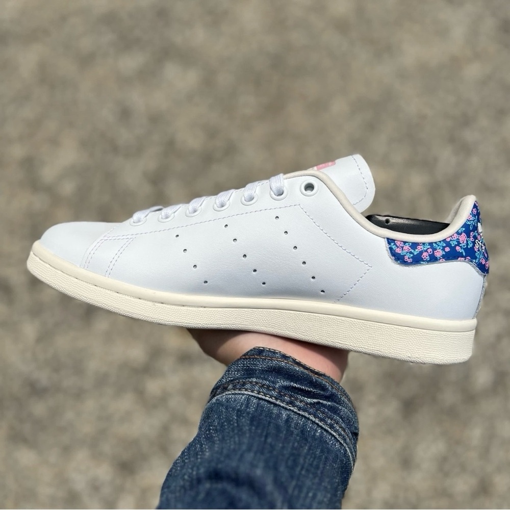 533 | Adidas Stan Smith X KS Women's White Sneaker Athletic Shoe Casual Footwear - Picture 3 of 9